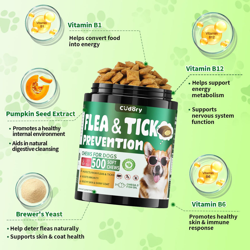 Flea and Tick Prevention for Dogs Chews T97180