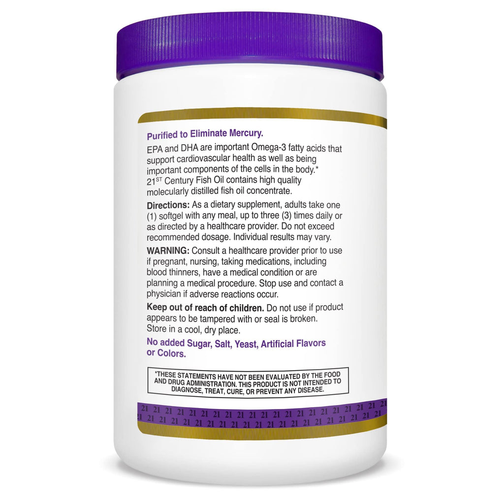 Fish Oil 1000mg Omega-3 Softgels 300 Count K97444
