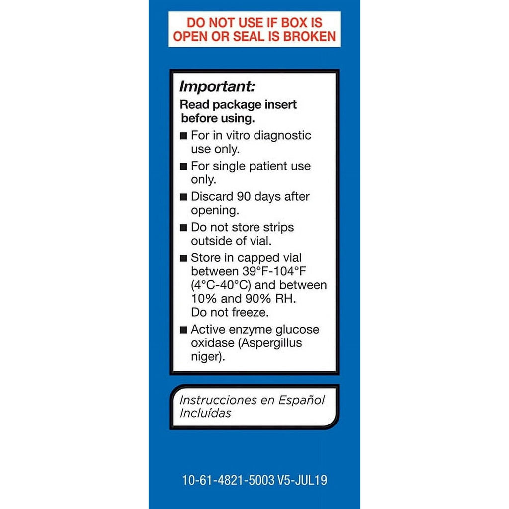 Blood Sugar Test Strips 50ct Z310014