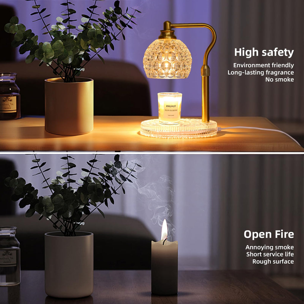 Candle Warmer Lamp with Timer & Dimmer, Height Adjustable H47709