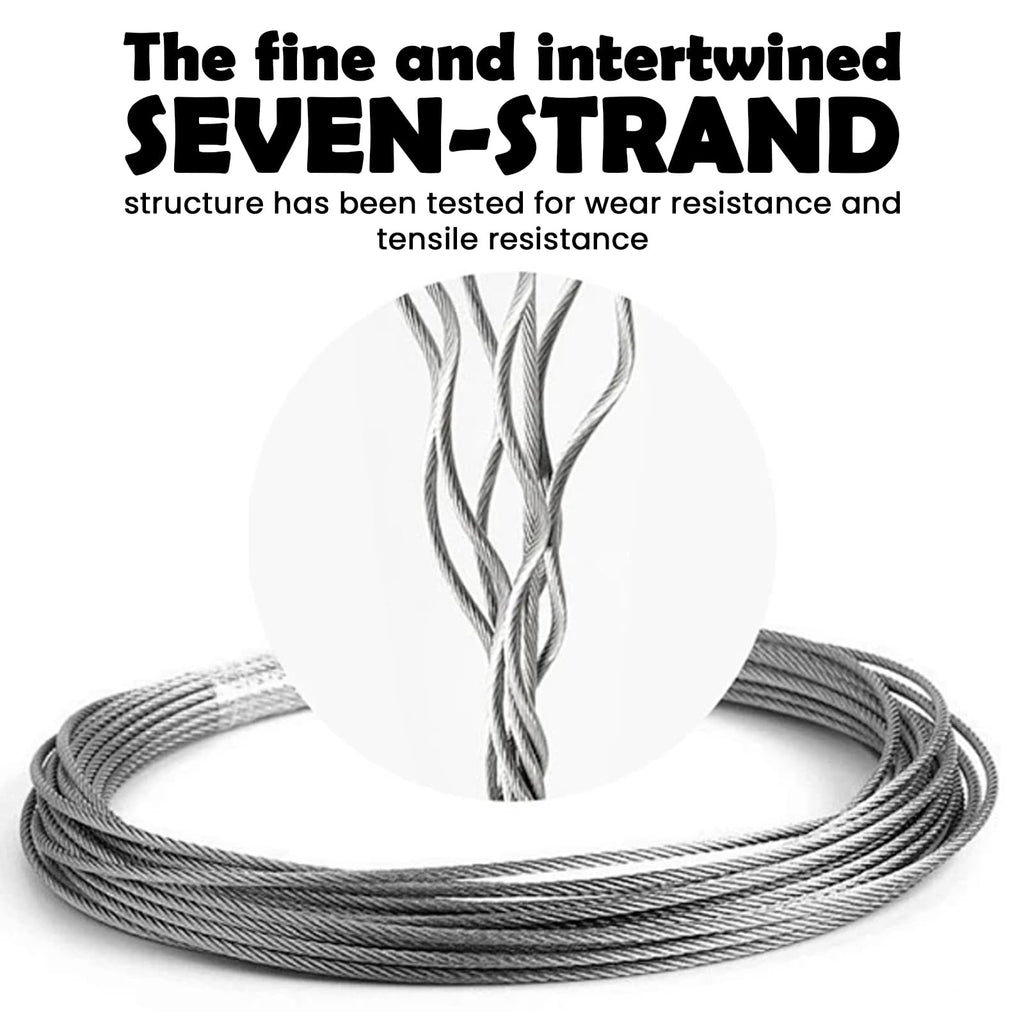 1/8 inch Stainless Steel Wire Rope Kit, 33ft J1642