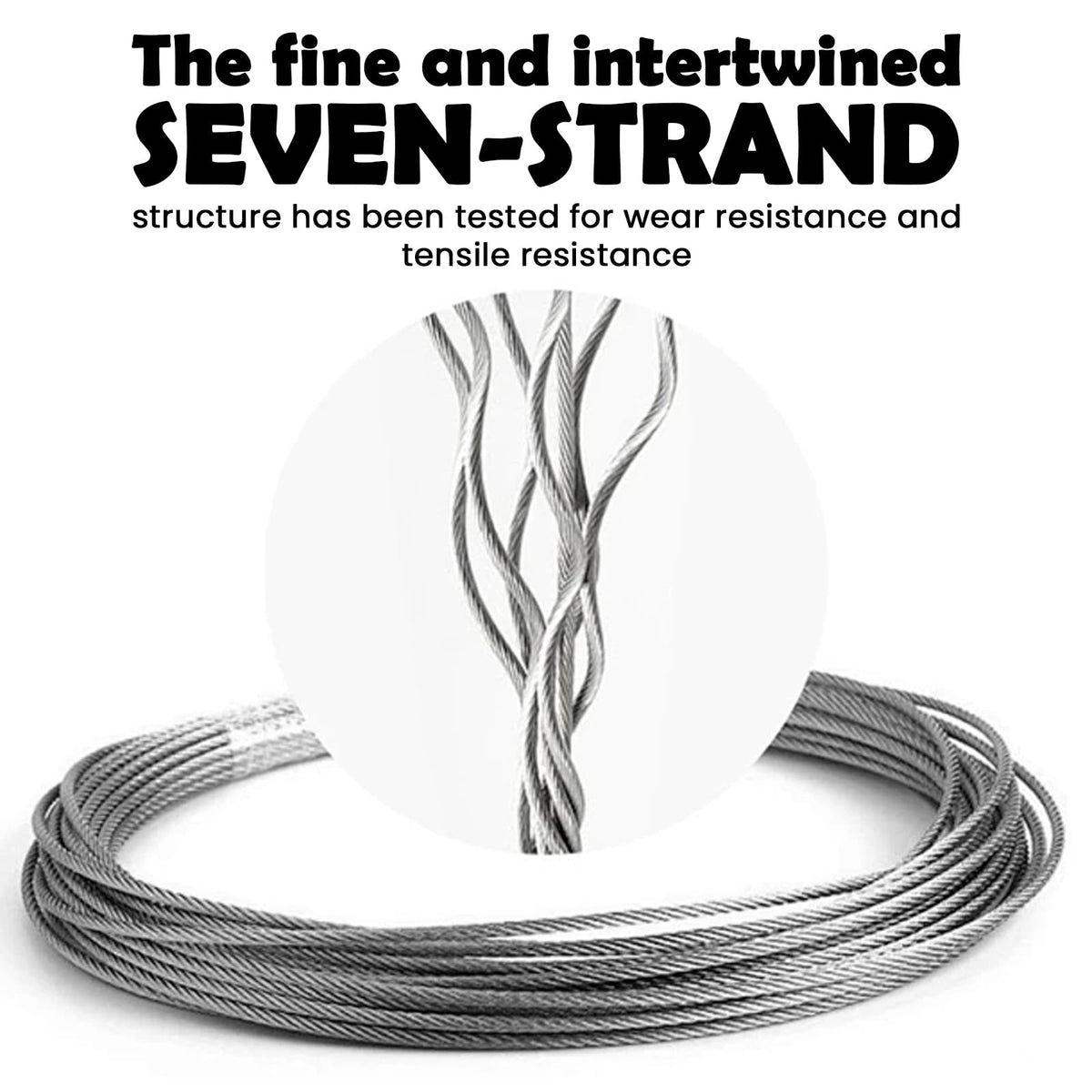 1/8 inch Stainless Steel Wire Rope Kit, 33ft J1642