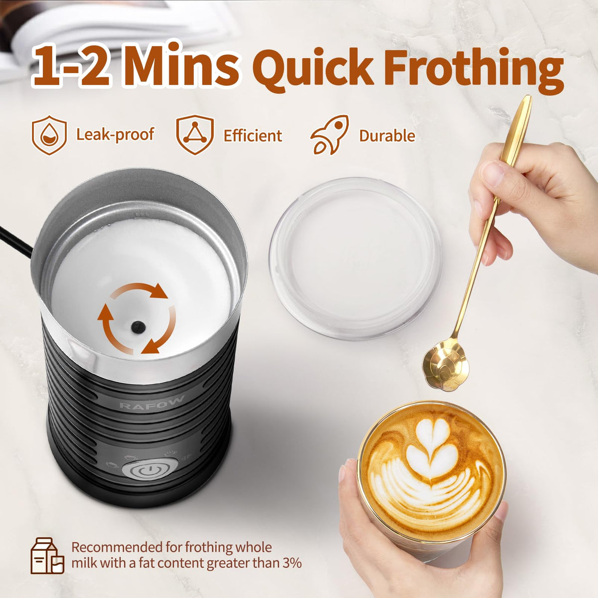 4 In 1 Electric Milk Frother Steamer 350ml M939860