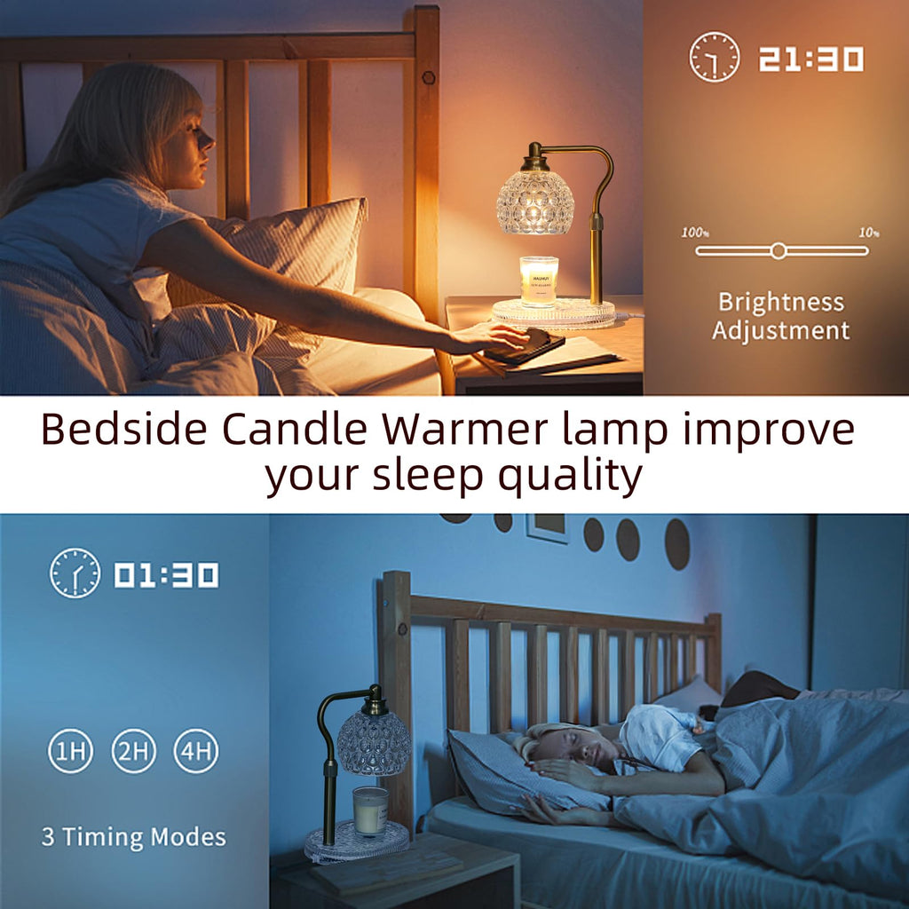 Candle Warmer Lamp with Timer & Dimmer, Height Adjustable H47709