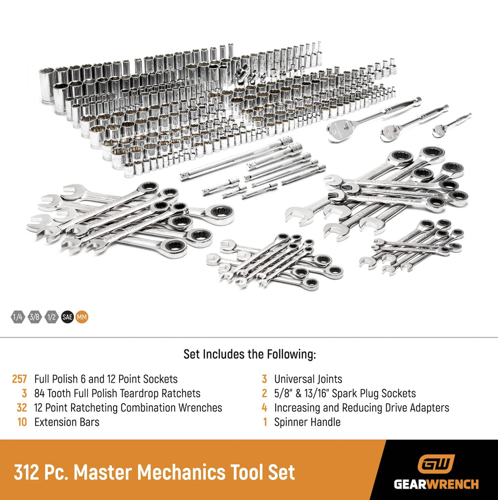 312 Piece Mechanics Tool Set R937766