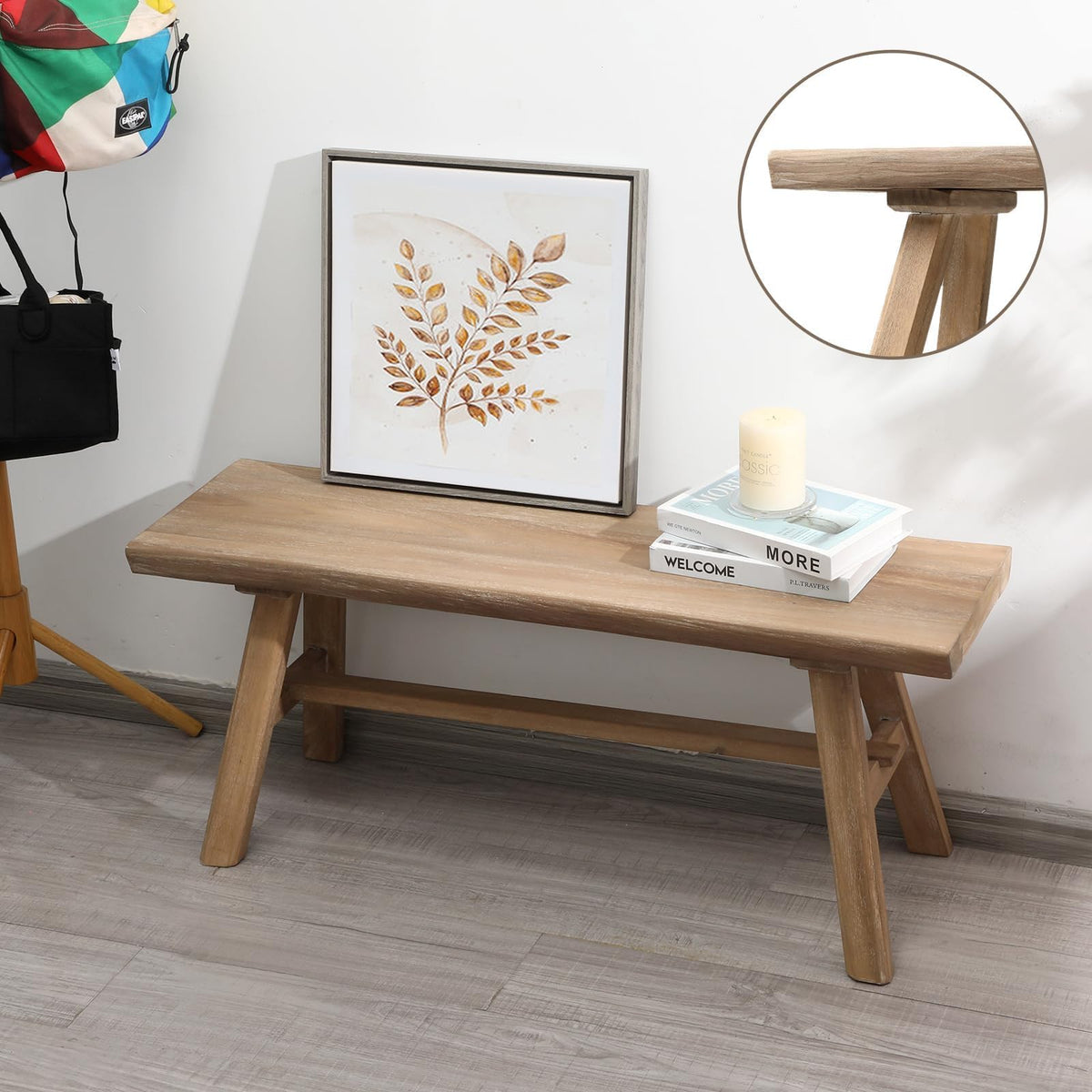 39" Solid Wood Bench S4633