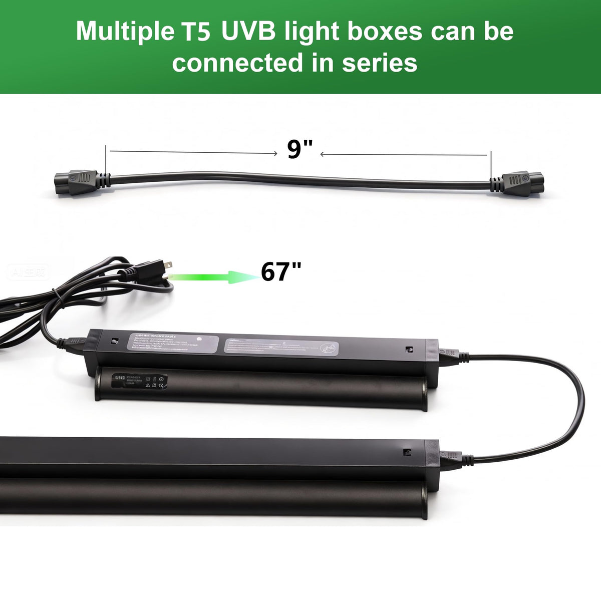 8W T5 UVB UVA Reptile Light Fixture and Bulb Kit K83178