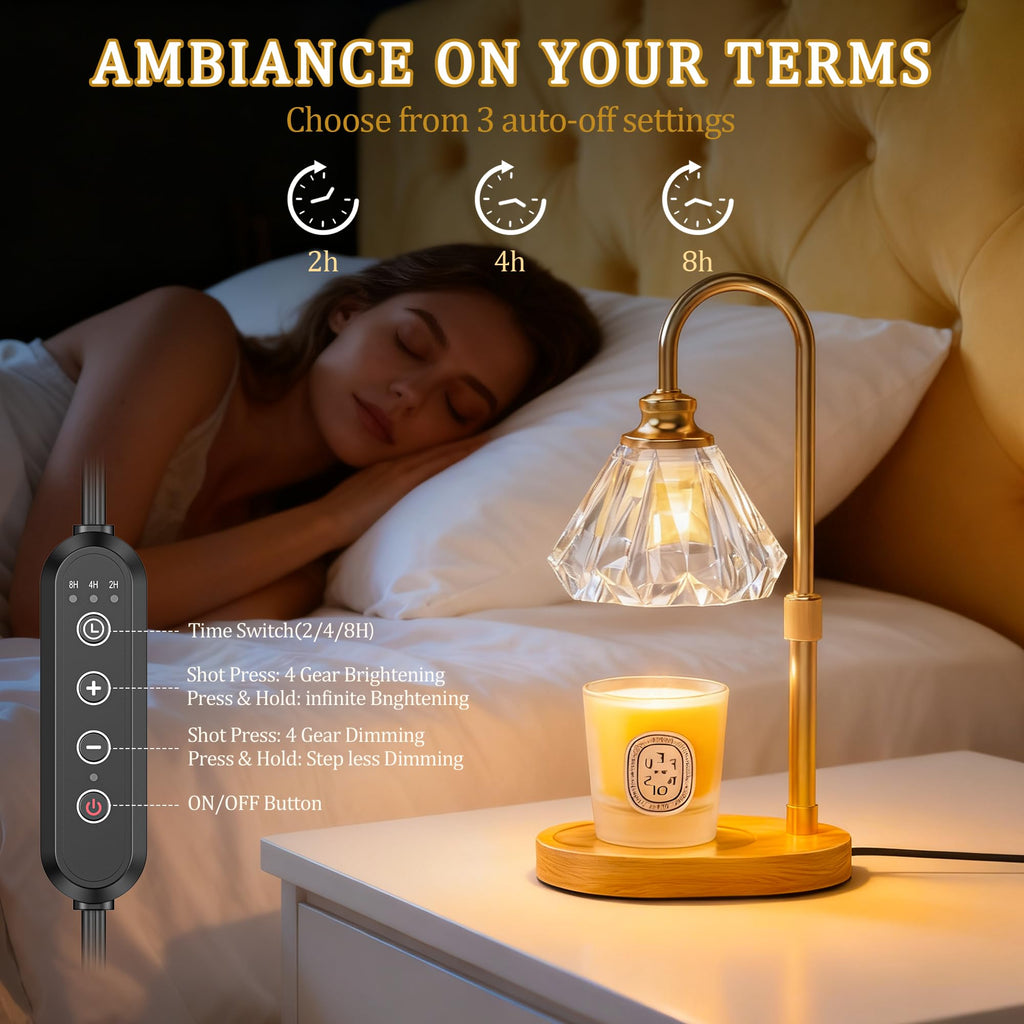 Dimmable Adjustable Candle Warmer Lamp with Timer S79324