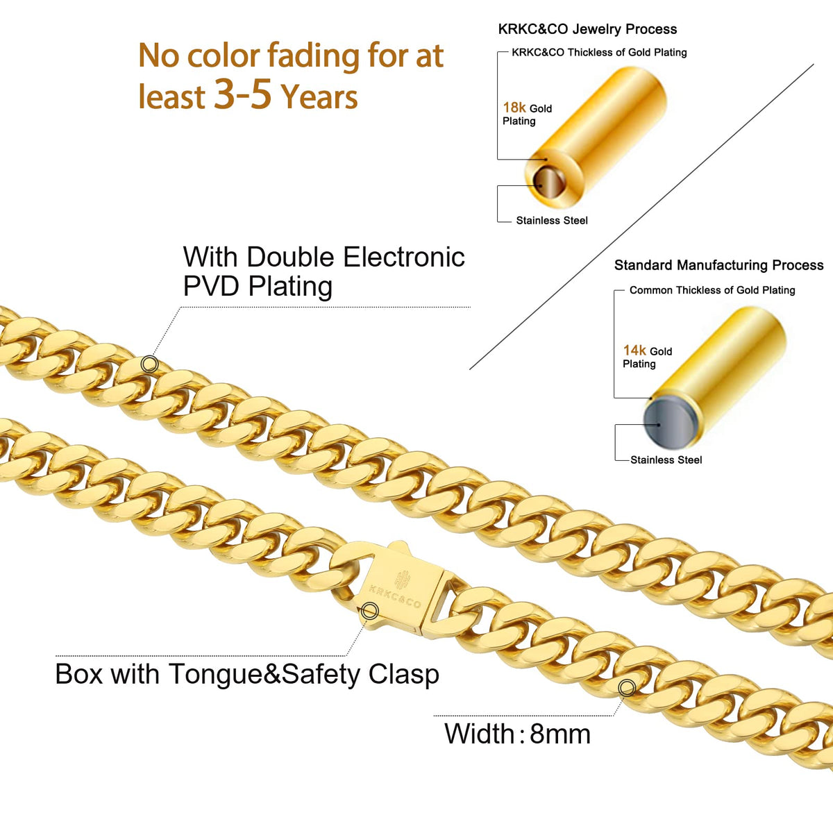 Gold Chain Necklace J94266
