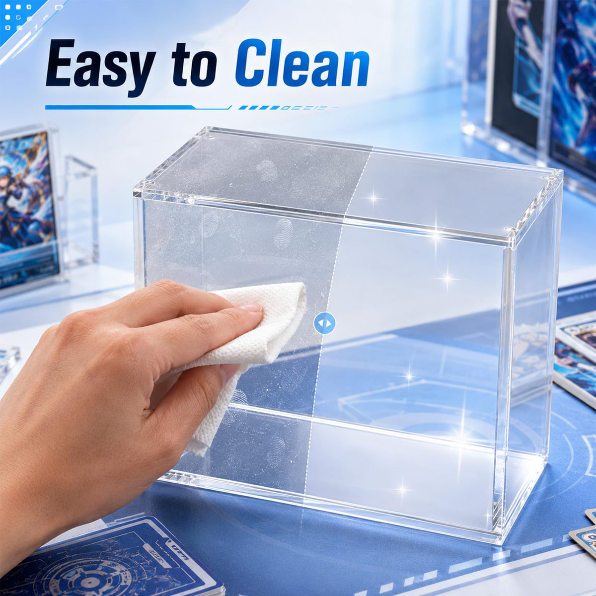 2 Pack Clear Acrylic Display Box with Magnetic Lid V701251