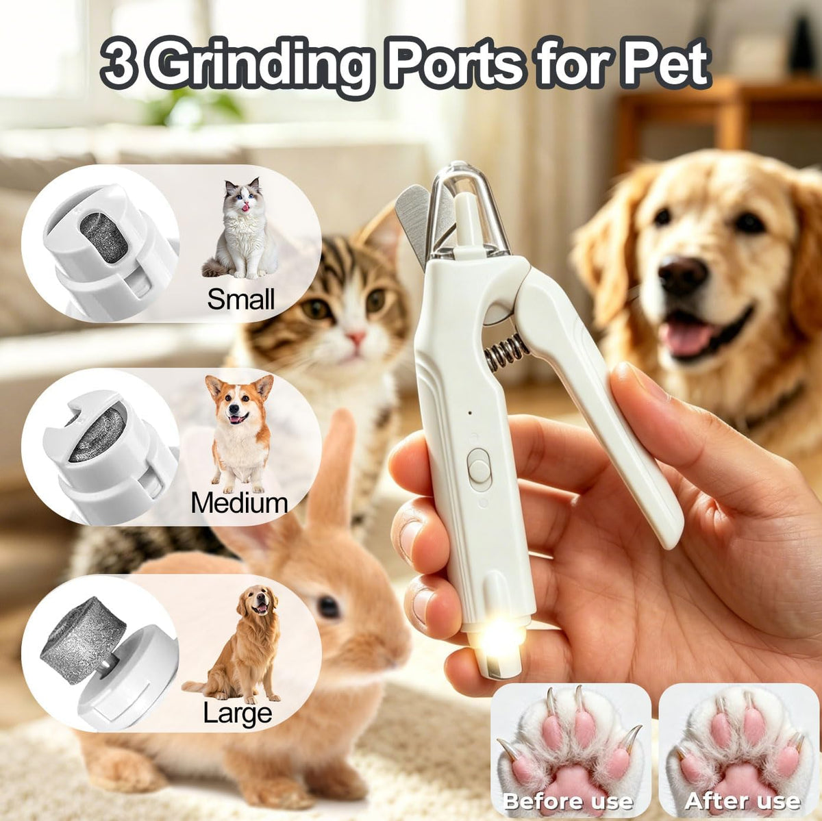 2-in-1 Dog Nail Grinder & Dog Nail Clipper J1406