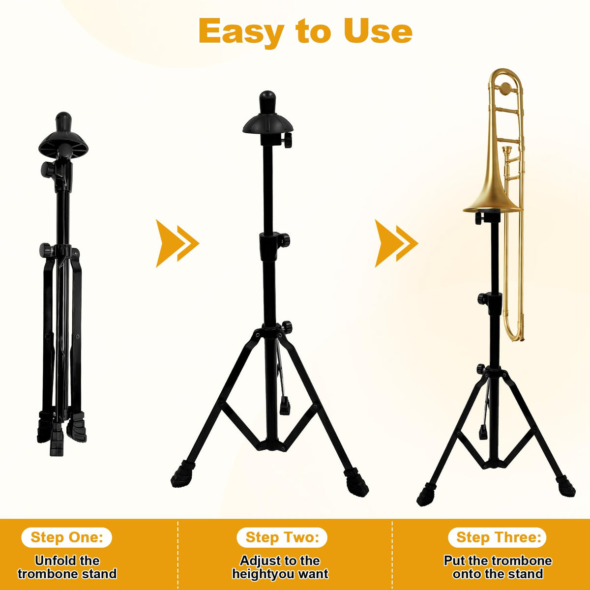 Retractable Trombone Stand with Height Adjustment Z999