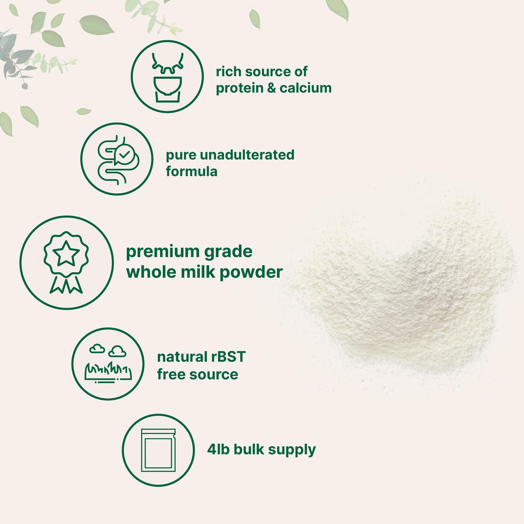 Whole Milk Powder 4 lb Pasture-Raised rBST-Free Non-GMO Gluten-Free G901557