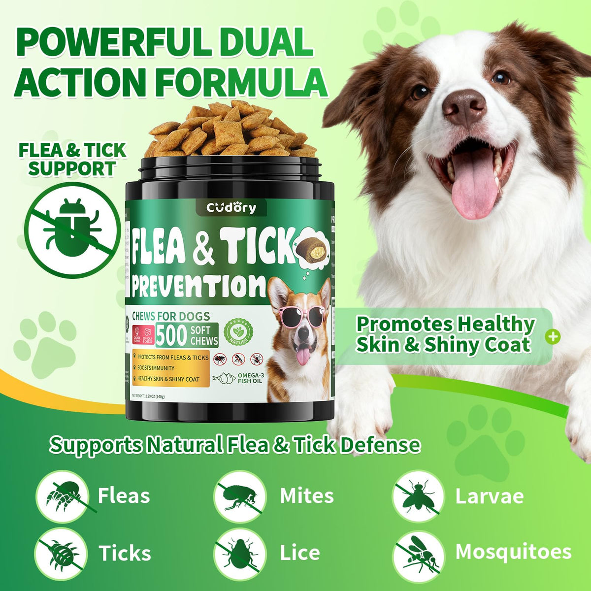 Flea and Tick Prevention for Dogs Chews T97180