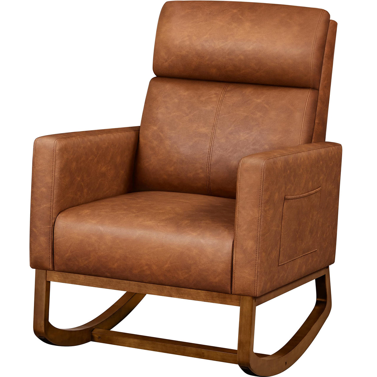 Brown Leather Glider Chair V167801