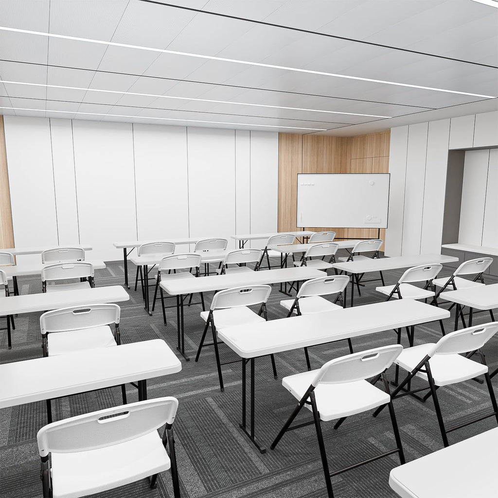 White Plastic Folding Chairs S5669