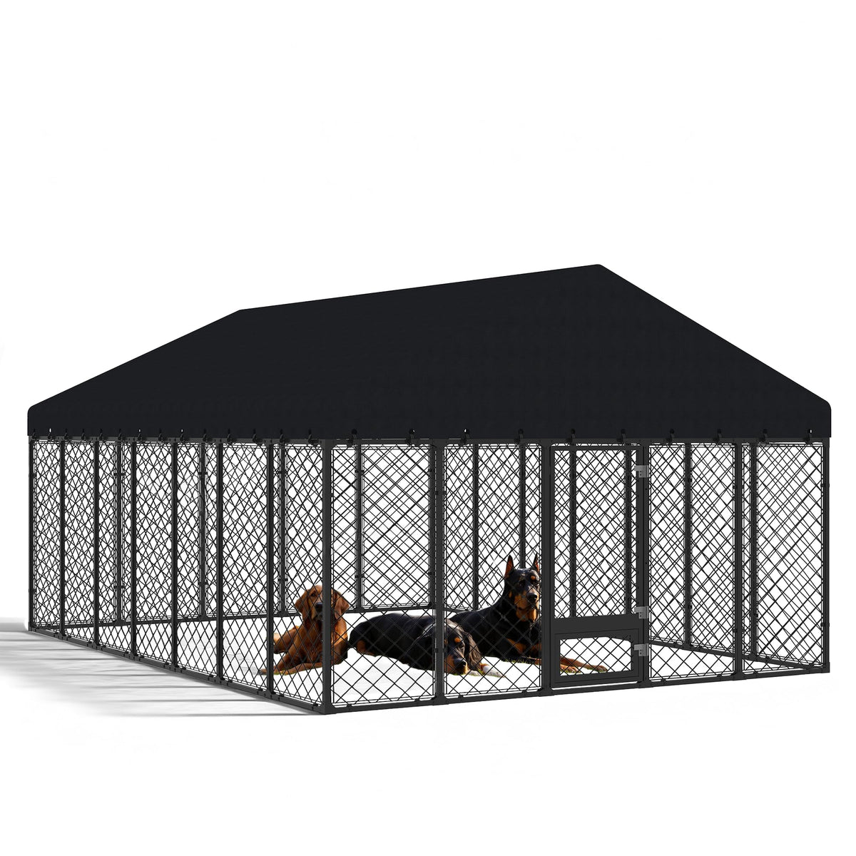 10x14FT Outdoor Dog Kennel with Roof I584