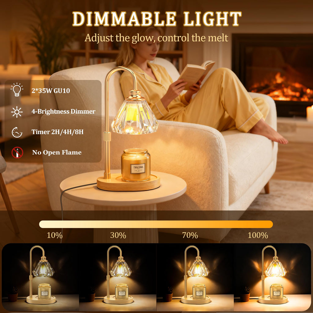 Dimmable Adjustable Candle Warmer Lamp with Timer S79324