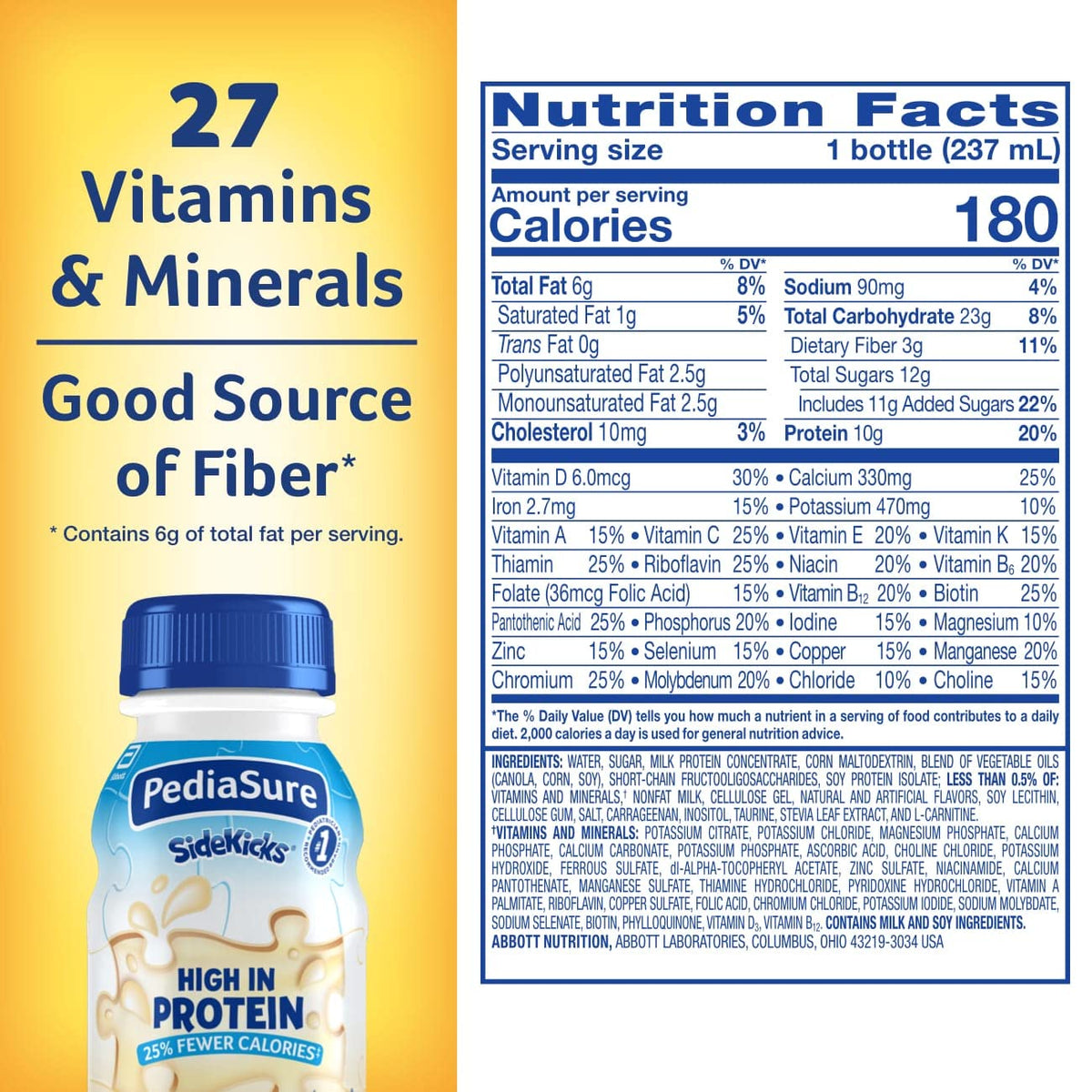 Vanilla Nutrition Shake 8 fl oz Pack of 24 O8668