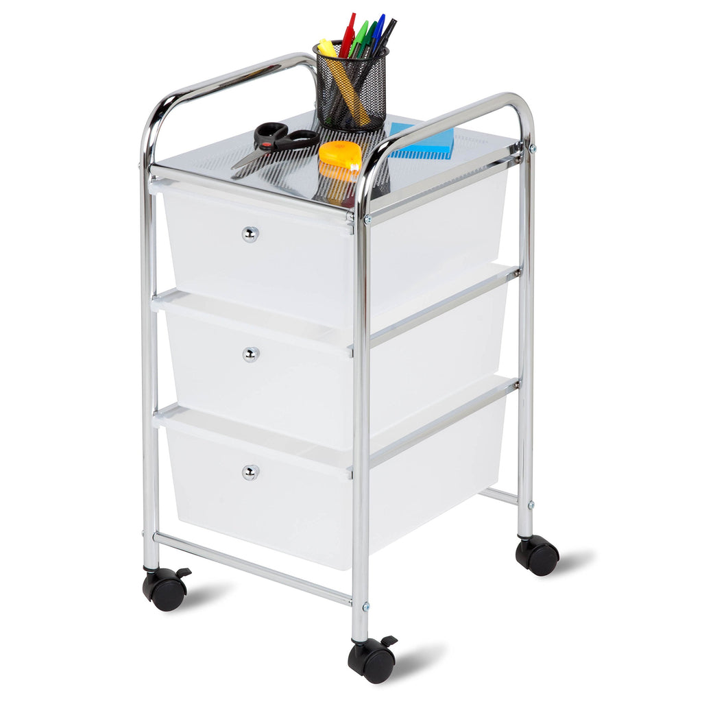 3 Drawer Plastic Storage Cart on Wheels G294