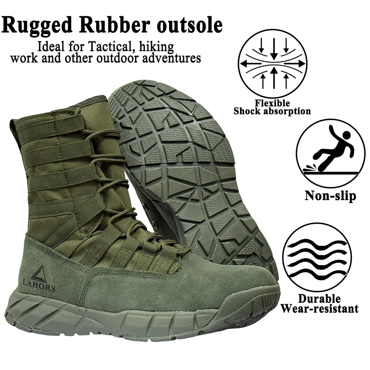 Lightweight Side Zip Tactical Boots C408557