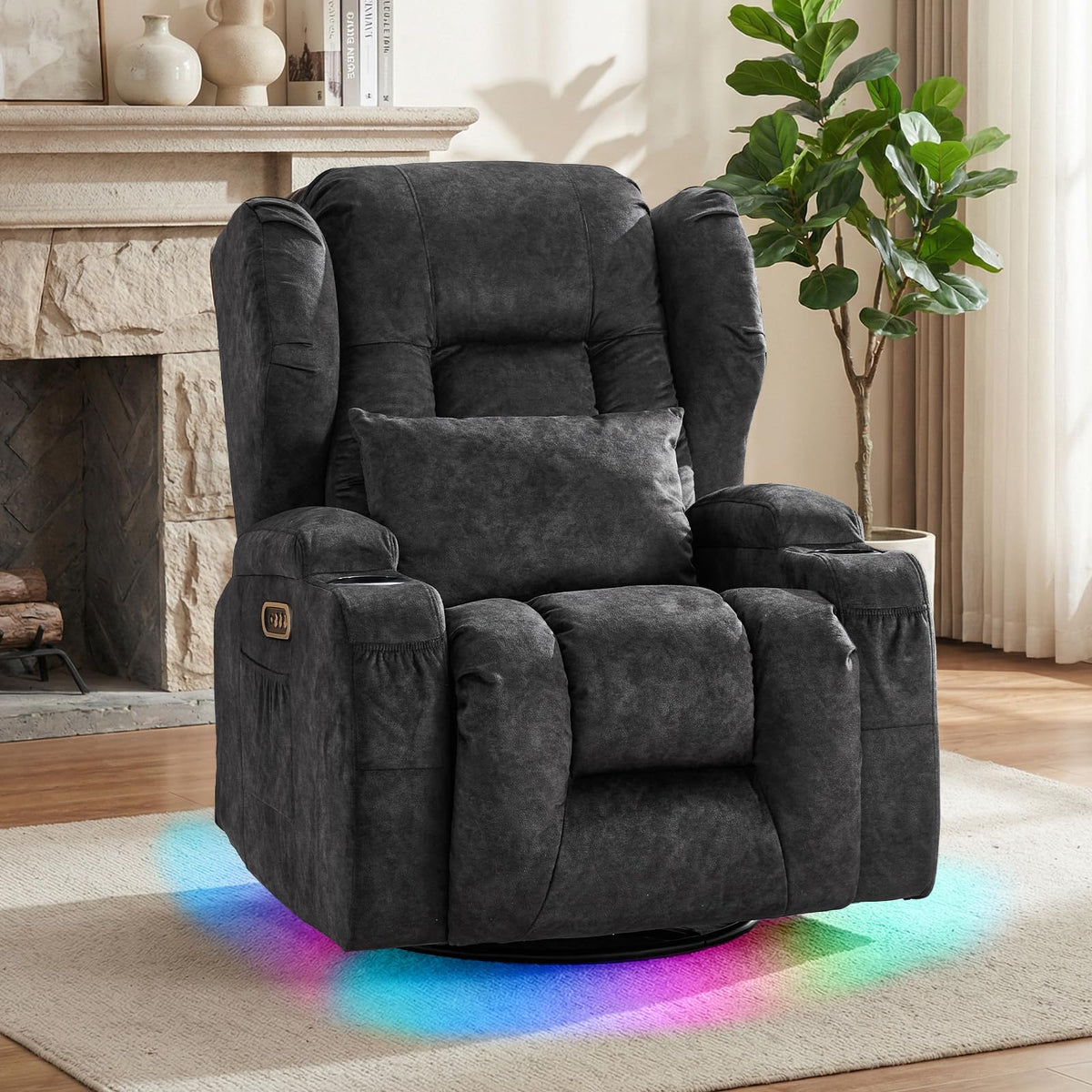Dual Motor Power Recliner Chair with Massage & Heat X786702