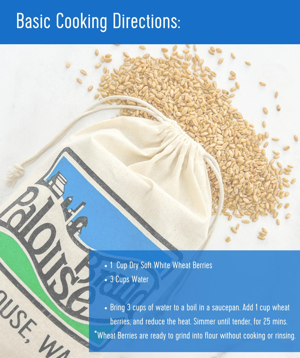 Soft White Wheat Berries 5 lbs P454