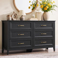 Black 6 Drawer Dresser L9933