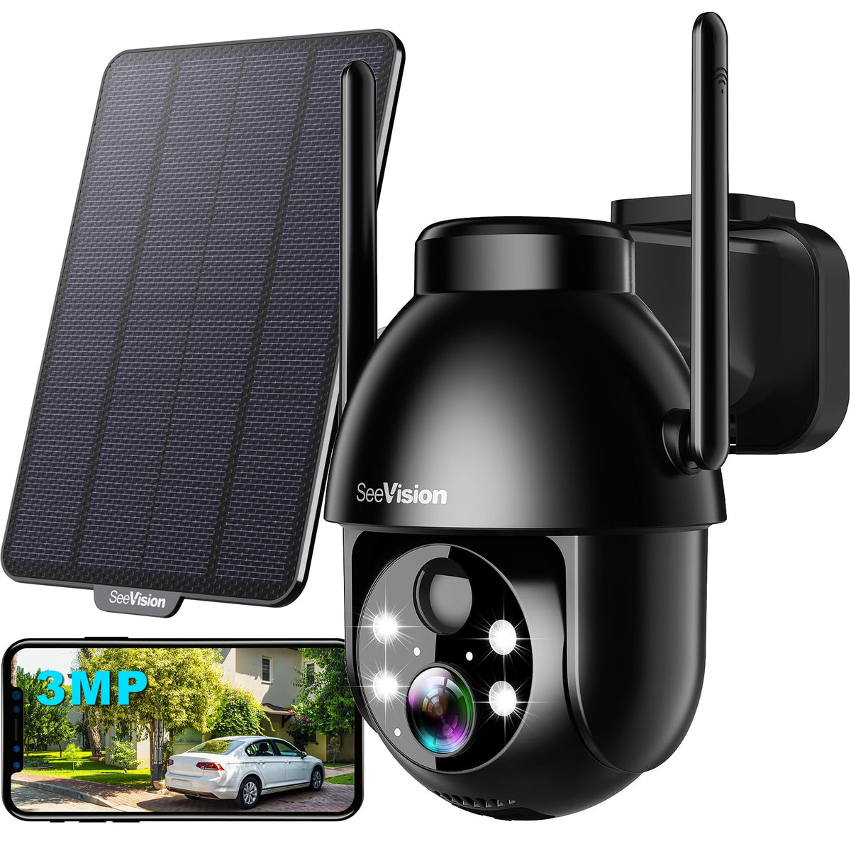 2K PTZ Wireless Security Camera with Spotlight M9998