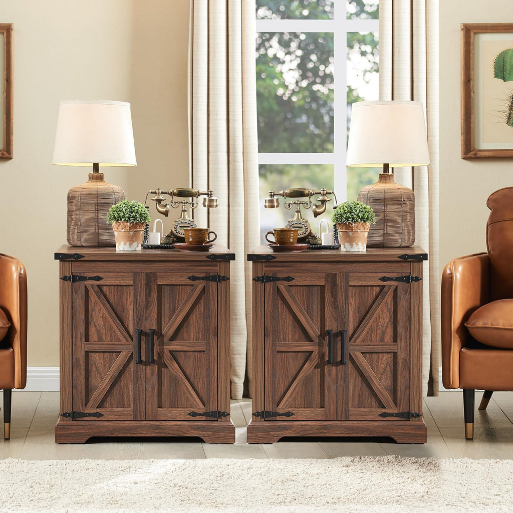 24" End Table Set of 2 with Charging Station E7836