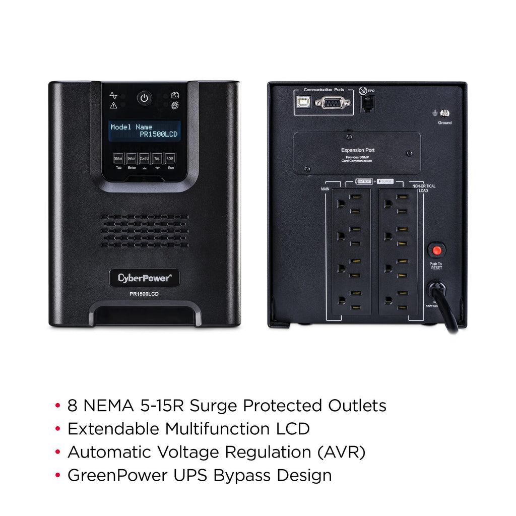 1500LCD Smart App Sinewave UPS Battery Backup F3931
