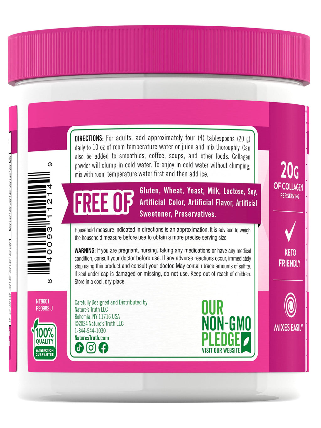 Collagen Powder 7 oz Type I and III Unflavored N543317