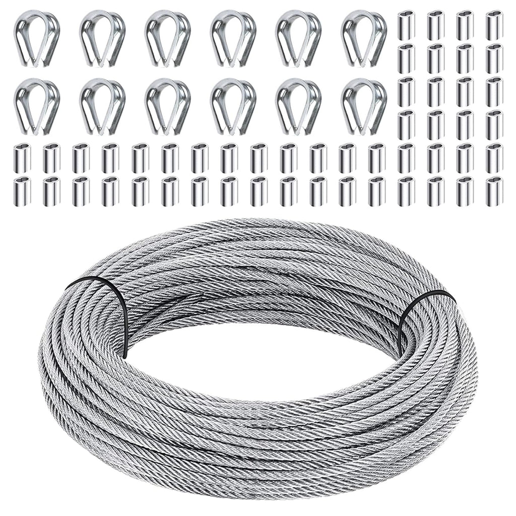 1/8 inch Stainless Steel Wire Rope Kit, 33ft J1642