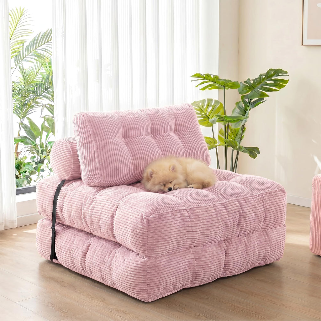 3-in-1 Folding Sofa Bed Convertible Futon Chair W501