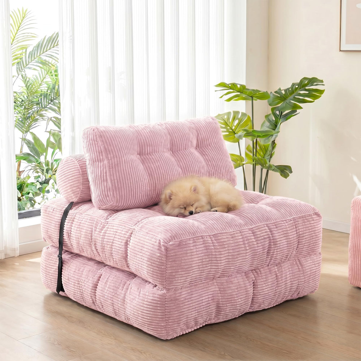 3-in-1 Folding Sofa Bed Convertible Futon Chair W501