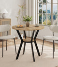 31.5" Round Kitchen Table with Storage I202619