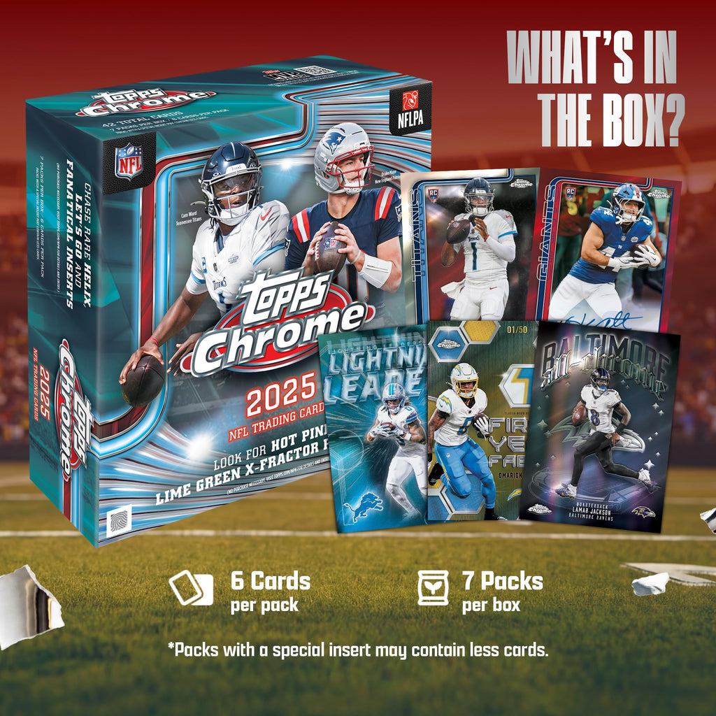 2025 Topps Chrome NFL Football Mega Box B816