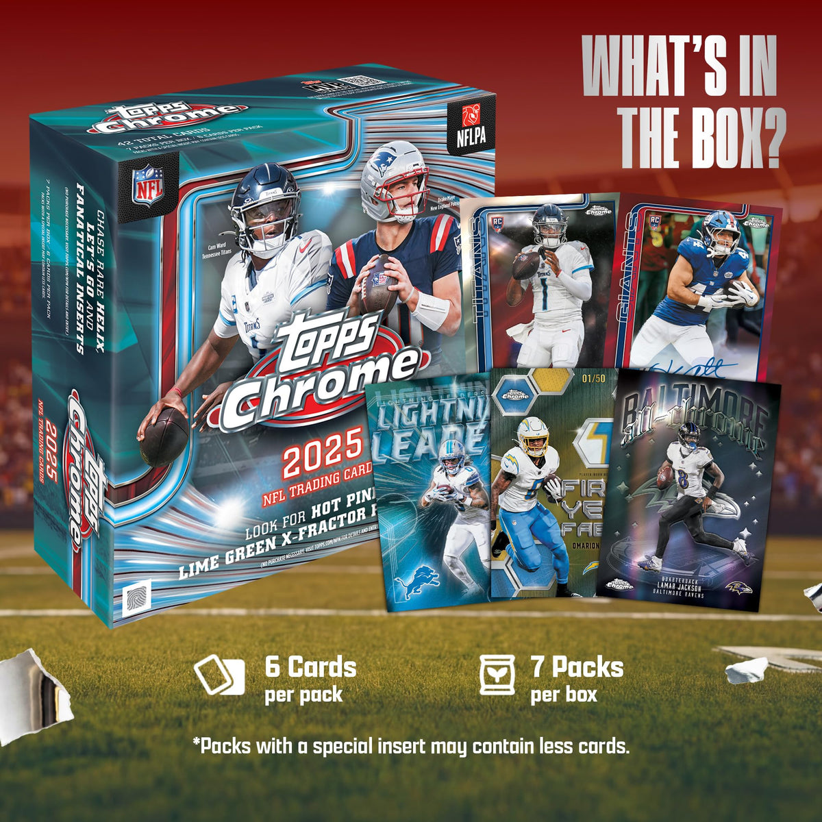 2025 Topps Chrome NFL Football Mega Box B816