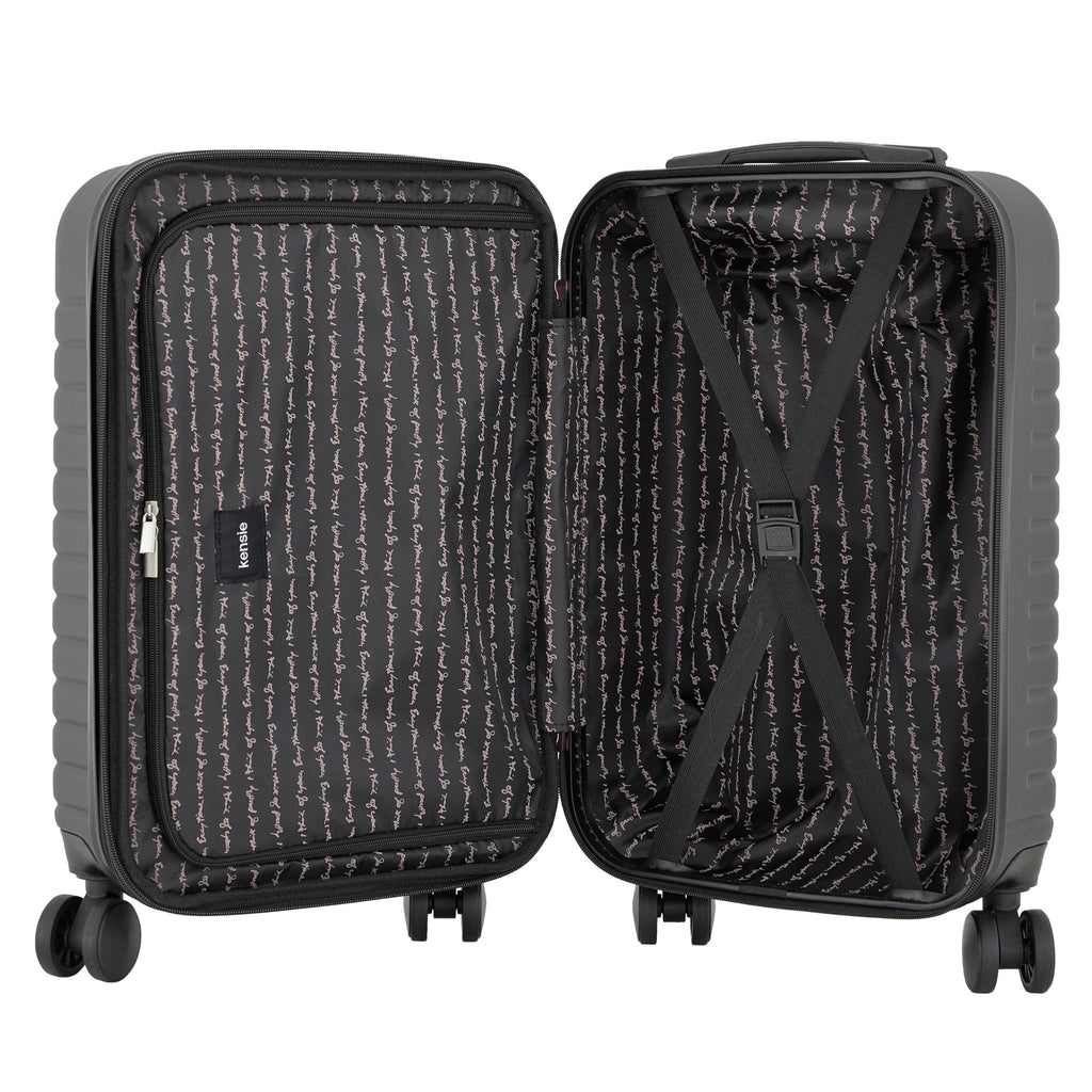 22" Hardside Carry-On Luggage, Black Q46232
