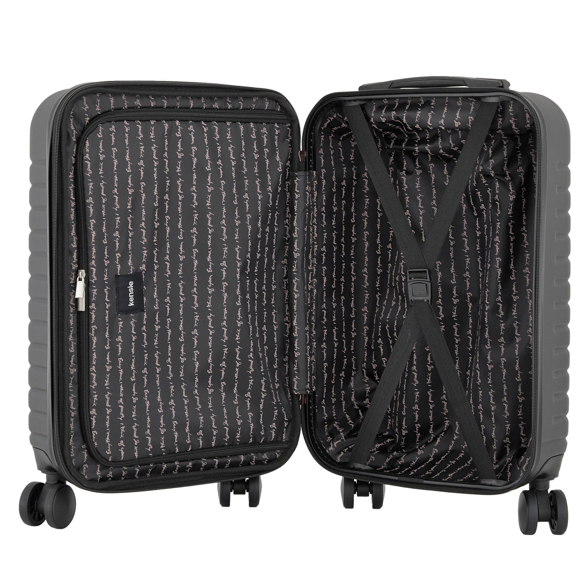 22" Hardside Carry-On Luggage, Black Q46232