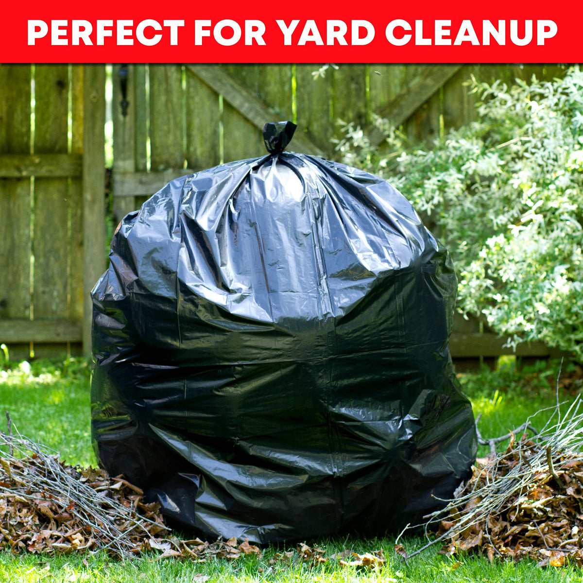 55 Gallon Heavy Duty Black Trash Bags 50 Count I70780