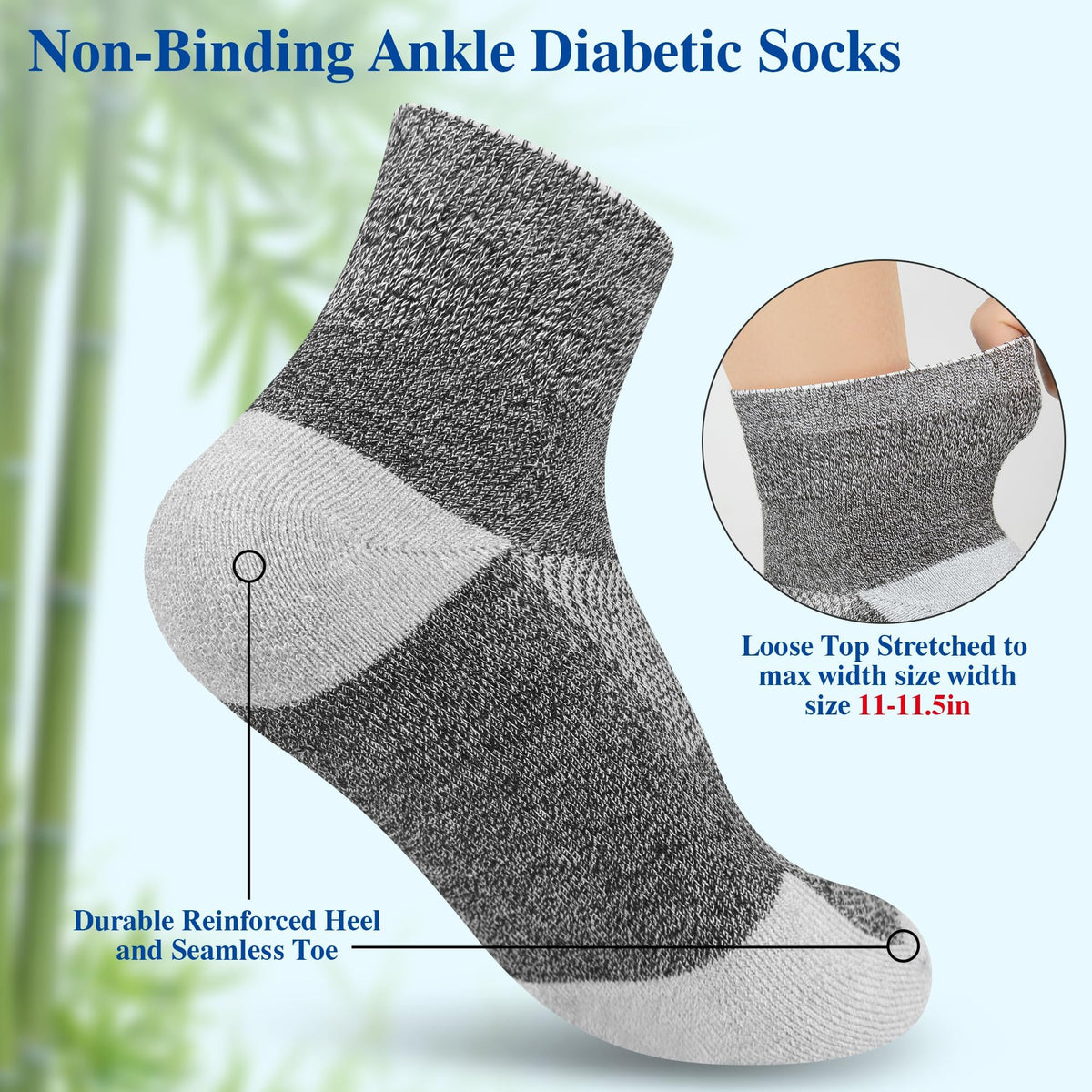 6 Pairs Ankle Diabetic Socks K935